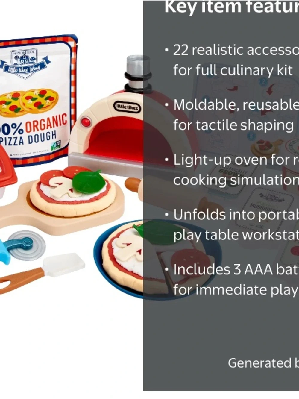Little Tikes Red & Cream Play Pizza Oven Set for Kids